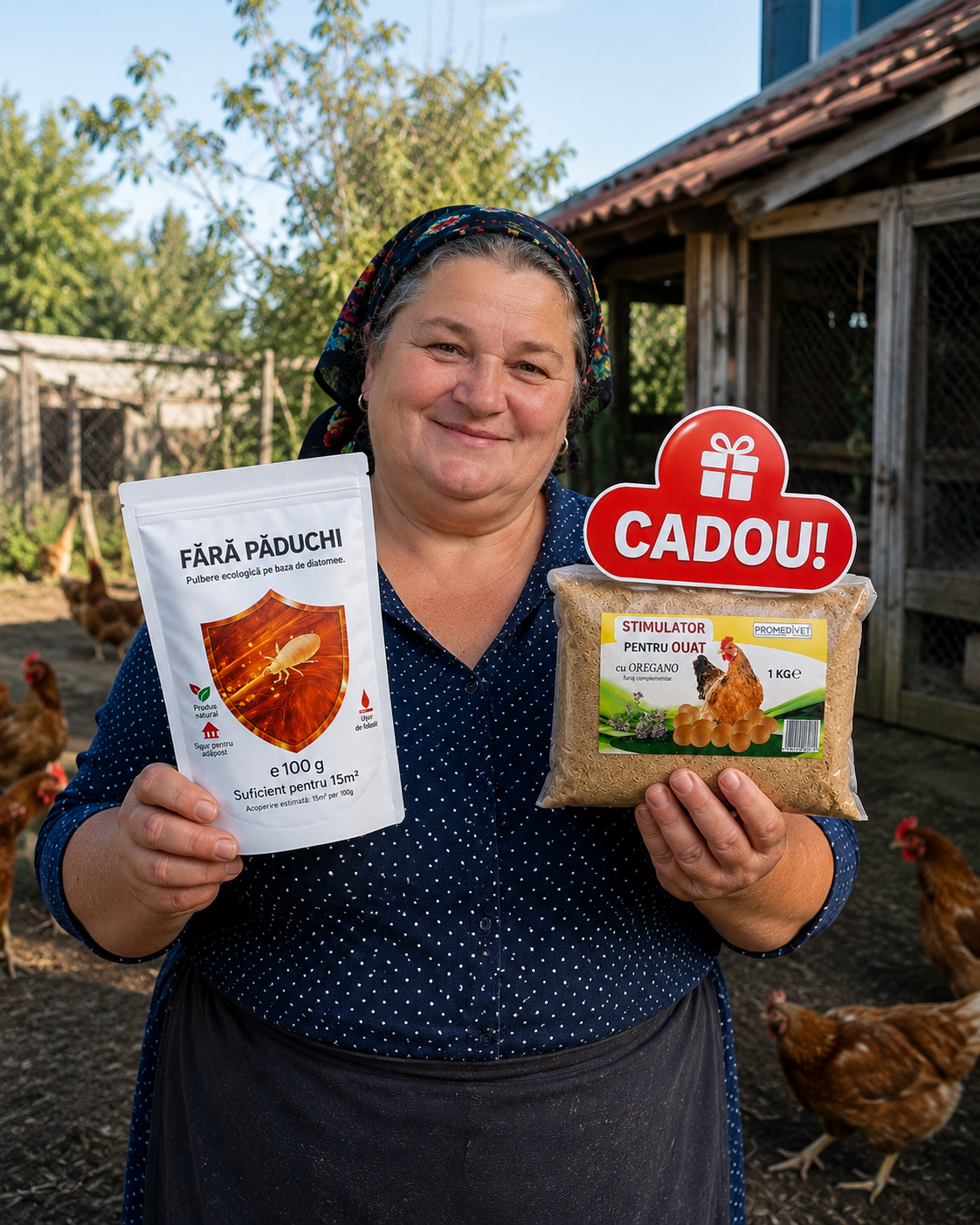 PACHETUL GOSPODINEI  🐔 Fără Păduchi + 🎁 Stimulator de Ouat CADOU