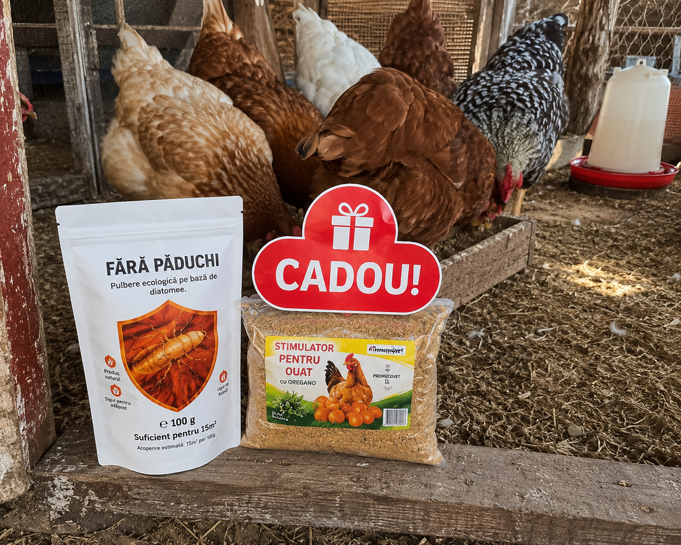 PACHETUL GOSPODINEI  🐔 Fără Păduchi + 🎁 Stimulator de Ouat CADOU